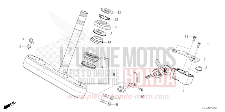 TIGE DE DIRECTION de CMX 1100 "Rebel" MAT BETA SILVER METALLIC (NHC08) de 2026